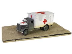 FORCES OF VALOR #FOV-801101A - 3 6-6700A Kfz 305 Ambulance - Opel Blitz German Ambulance White Color Rear Cabin - WWII