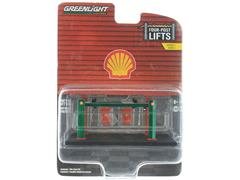 16100-C-SP - Greenlight Diecast Shell Oil Four Post Lift