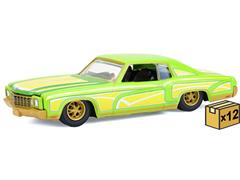 GREENLIGHT #2020002-CASE-12 - 1970 Chevrolet Monte Carlo Lowrider in Lime Green- Michael Heralda Special Edition