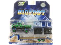 Bigfoot #1 The Original Monster Truck - 1974 Ford F-250 on Gooseneck Trailer with Regular and Replacement 66 Tires #30054-SP-1