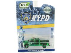 GREENLIGHT #30093-SP1 - New York City Police Department NYPD - 2015 Chevrolet Silverado Pickup in Chrome Green