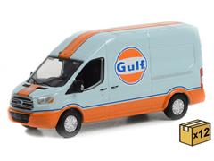 30260-CASE - Greenlight Diecast Gulf Oil 2019 Ford Transit LWB High