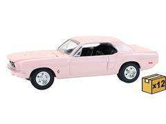 GREENLIGHT #30538-CASE - 1968 Ford Mustang Coupe in Hot Pink - West Coast USA Special Edition - Ford Rainbow of Colors - 12
