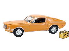GREENLIGHT #30539-CASE - 1968 Ford Mustang Fastback in Madagascar Orange - West Coast USA Special Edition - Ford Rainbow of Colors - 12