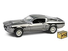 30558-CASE - Greenlight Diecast 1967 Ford Mustang Eleanor Silver