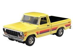 GREENLIGHT #30573 - 1978 Ford F-150 Short Bed Pickup Truck in Yellow - Free Wheeling Stripes Edition