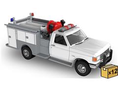 GREENLIGHT #30581-CASE - 1988 Ford F-350 Mini Pumper Fire Truck - White