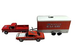 GREENLIGHT #31190-A - 1969 Ford F-250 and 1969 Chevrolet Camaro with Dan Fletcher and Enclosed Hauler Safety Safari