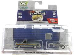 GREENLIGHT #32315-A-SP - Philadelphia PA Police Department - 1990 Dodge Ram D200 with Utility Trailer