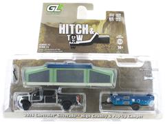 GREENLIGHT #32320-D-SP1 - 2024 Chevrolet Silverado High Country in Silver Chrome and Pop-Up Camper