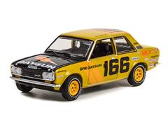 GREENLIGHT #35230-B - #166 Brock Racing Enterprises BRE Peter Brock and John Morton Sugar Daddy Mexican 1000 Rally - 1973 Datsun 510 4-Door