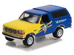 35240-D - Greenlight Diecast Michelin Tires 1996 Ford Bronco XL Blue