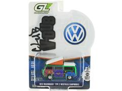 GREENLIGHT #36120-C-SP1 - 1973 Volkswagen Type 2 Westfalia Camper Van in Chrome Green- Music Festival Van