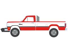 GREENLIGHT #46170-C - 1993 Dodge Ram D350 Dually - Red and White with Exhaust and Bumper Weights