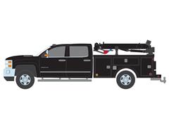 GREENLIGHT #46170-D - 2016 Chevrolet Silverado 3500 Dually Crane Truck in Black