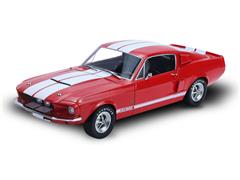 HIGHWAY 61 #12400 - 1967 Shelby GT500 in Candy Apple Red with White Stripes Featuring New Tooling