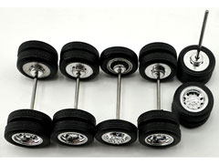 HO LOGISTICS #HL-18850 - Wheel Set - 1mm Axle with 12mm Diameter Tires