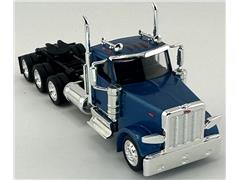 HO LOGISTICS #HL-589062 - Peterbilt 589 3-Axel Day Cab In Blue Metallic