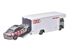 HOT WHEELS #FLF56-JBM30 - Team Audi Sport - #04 Audi S4 Quattro with Fleet Flyer