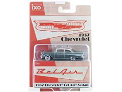 IXO AMERICA #IA64008-SP - 1957 Chevrolet Bel Air Sedan in Raw Metal and India Ivory