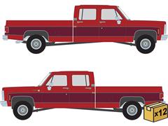 IXO AMERICA #IA64013-CASE - 1979 Chevrolet Scottsdale K20 in Carmine Red and Dark Carmine Red