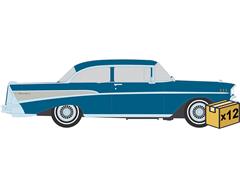 IXO AMERICA #IA64021-CASE - 1957 Chevrolet Bel Air Sedan with Continental Kit in Harbor Blue