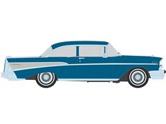 IXO AMERICA #IA64021 - 1957 Chevrolet Bel Air Sedan with Continental Kit in Harbor Blue