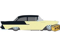 IXO AMERICA #IA64022-CASE - 1957 Chevrolet One-Fifty Lowered in Colonial Cream and Onyx Black