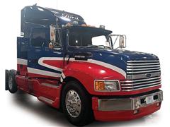 IXO AMERICA #U64TR015 - 1990 Ford Aeromax in Red and Blue