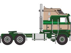 IXO AMERICA #U64TR026 - 1976 Kenworth K100 Aerodyne in Tan and Green