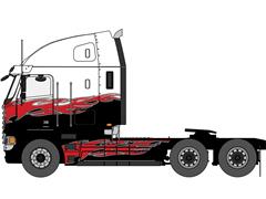 IXO AMERICA #U64TR042 - 2002 Freightliner Argosy in Red and Black