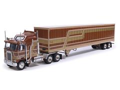 IXO AMERICA #U64TRTR003M - 1976 Kenworth K100 Aerodyne in Brown with Matching Modern Trailer