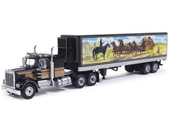 IXO AMERICA #U64TRTR004S - 1976 Kenworth W900 in in Black and Gold with Bandit Mural Trailer