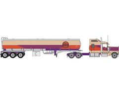 IXO AMERICA #U64TRTR010T - 1976 Kenworth W900 with Tanker in Cowboy State Paint Scheme and Graphics