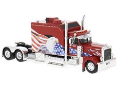 IXO MODELS #64TR016A - 2002 Peterbilt 379 Custom in Red with American Flag and Bald Eagle Deco - Cab Only