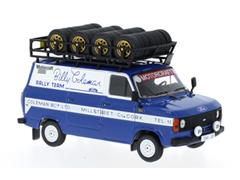 IXO MODELS #RAC444X - Billy Colman Rally Team Motorcraft - Ford Transit Mk1 Van with Extra Tires on Rooftop