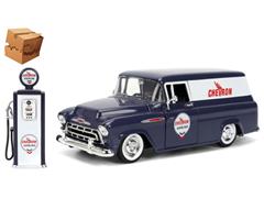 JADA TOYS #35044-BOX - Chevron - 1957 Chevrolet Suburban with Gas Pump