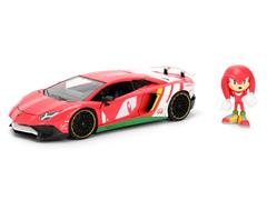 JADA TOYS #36264 - Lambo Aventador with Knuckles Figure - Sonic the Hedgehog