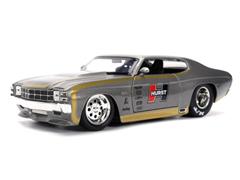 JADA TOYS #36588 - Hurst - 1971 Chevrolet Chevelle SS in Gray and Gold