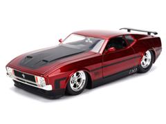 JADA TOYS #36589 - 1973 Ford Mustang Mach 1 in Dark Red and Black