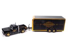 JOHNNY LIGHTNING #JLBT023-B - 1978 Dodge Midnite Express with Enclosed Car Trailer in Black