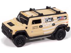JOHNNY LIGHTNING #JLML012-B-5 - 2004 Hummer H2 Wagon in Sand - Support Our Veterans Parade Vehicle