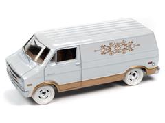 JLSP167-A-SP - Johnny Lightning 1976 Dodge Tradesman Van WHITE LIGHTNING