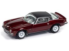 JOHNNY LIGHTNING #JLSP390-A-SP - 1975 Chevrolet Camaro in Dark Red Poly with Flat Black Roof and White Lightning Chasis and Rims