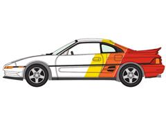 JOHNNY LIGHTNING #JLSP440 - 1991 Toyota MR2 in White Yellow Orange and Red