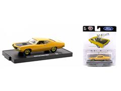 M2MACHINES #11228-119-A-SP - 1970 Ford Torino Cobra in Yellow with Black Accents with Gold Chrome Rims