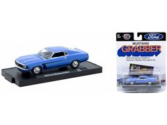 M2MACHINES #11228-122-D - 1970 Ford Mustang Grabber in Blue with Black Accents