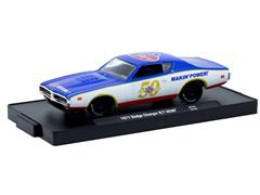 M2MACHINES #11228-133D - VP Racing - 1971 Dodge Charger HEMI in Blue and White - VP Racing 50th Anniversary