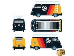 M2MACHINES #31500-HS69-MSTR - 1960 VW Delivery Van in Black with Stripes - 24-Piece Non-Returnable Master Case