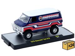 M2MACHINES #31500-HS78-MSTR - 1976 Chevrolet Van in Red White and Blue - Freedom Edition - 24-Piece Non-Returnable Master Case